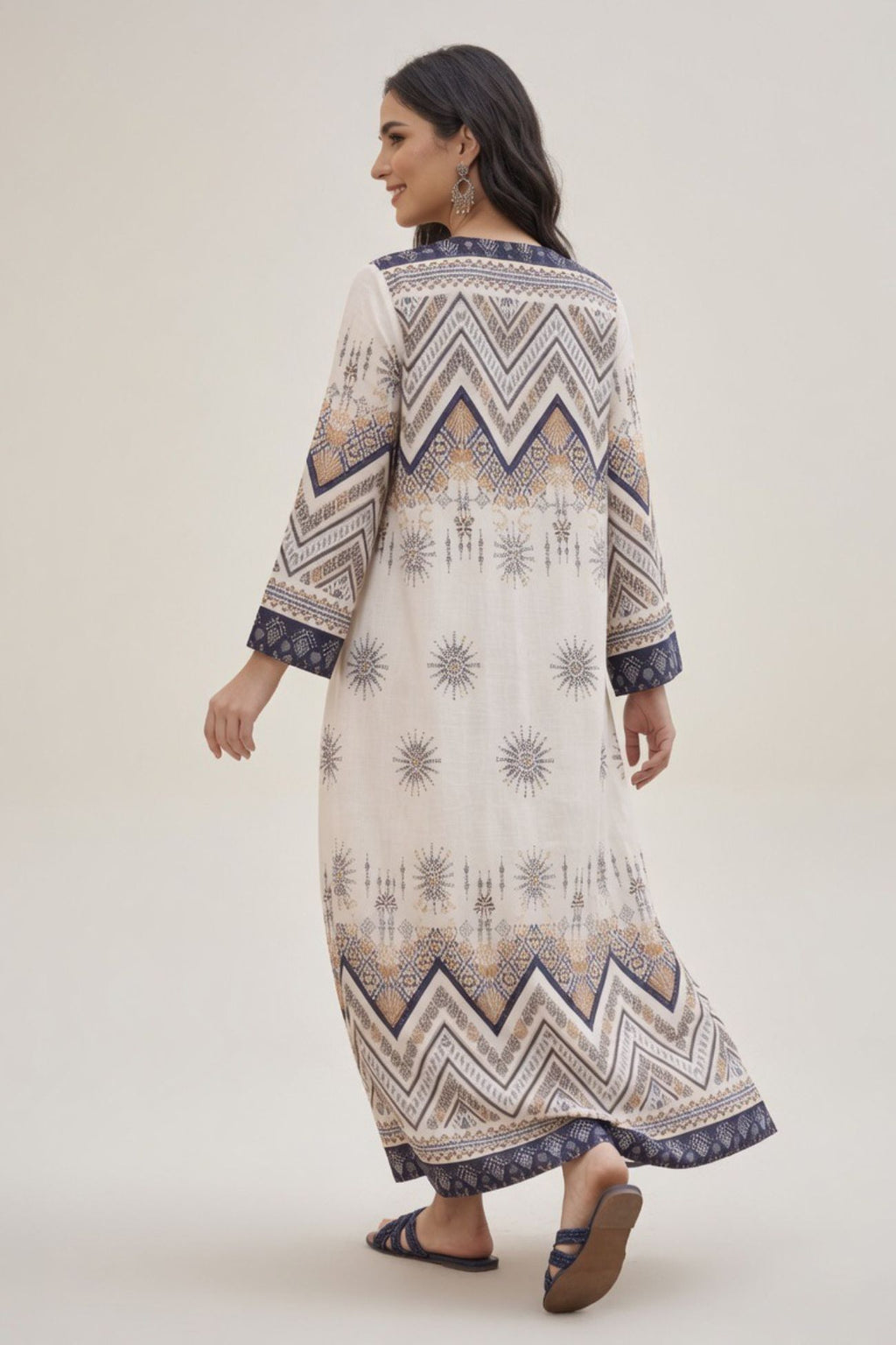 ABAYA ZIG-ZAG PRINT