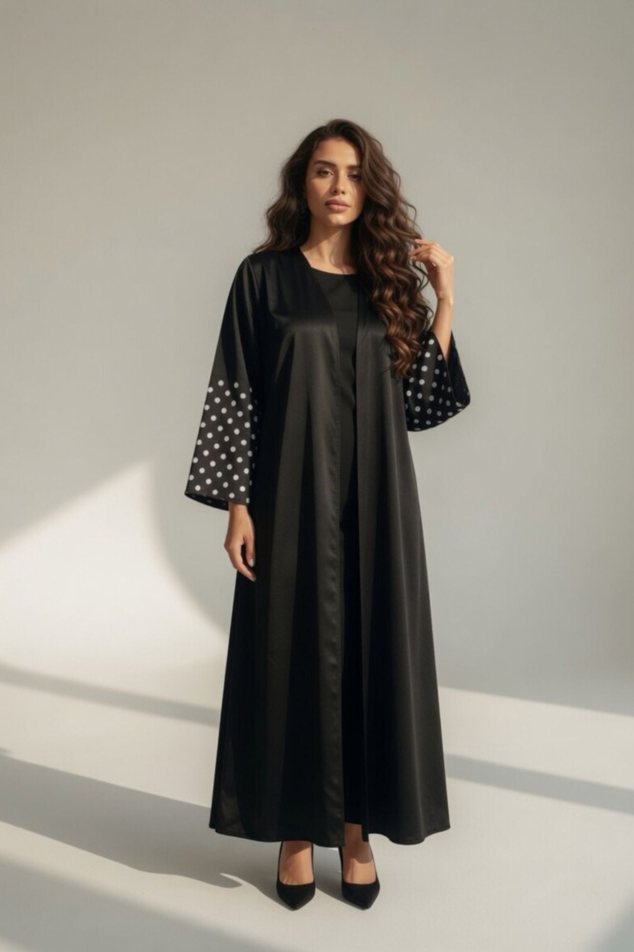 ABAYA BLACK DOTS