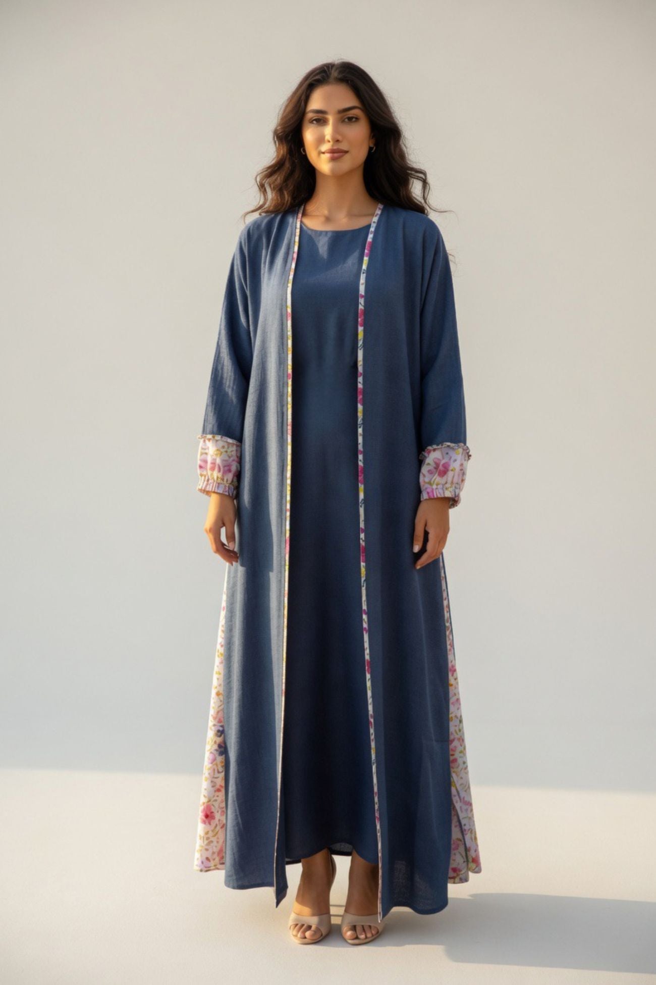 ABAYA BACK DESIGN FLOWERS