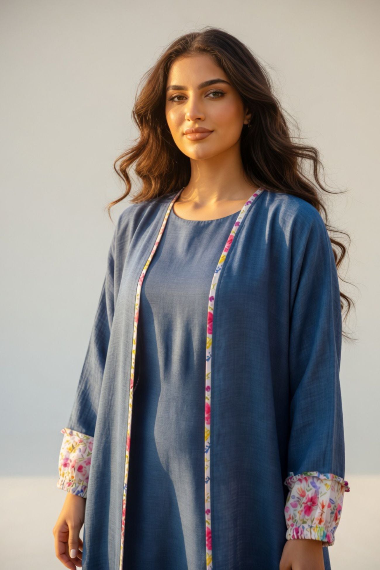ABAYA BACK DESIGN FLOWERS