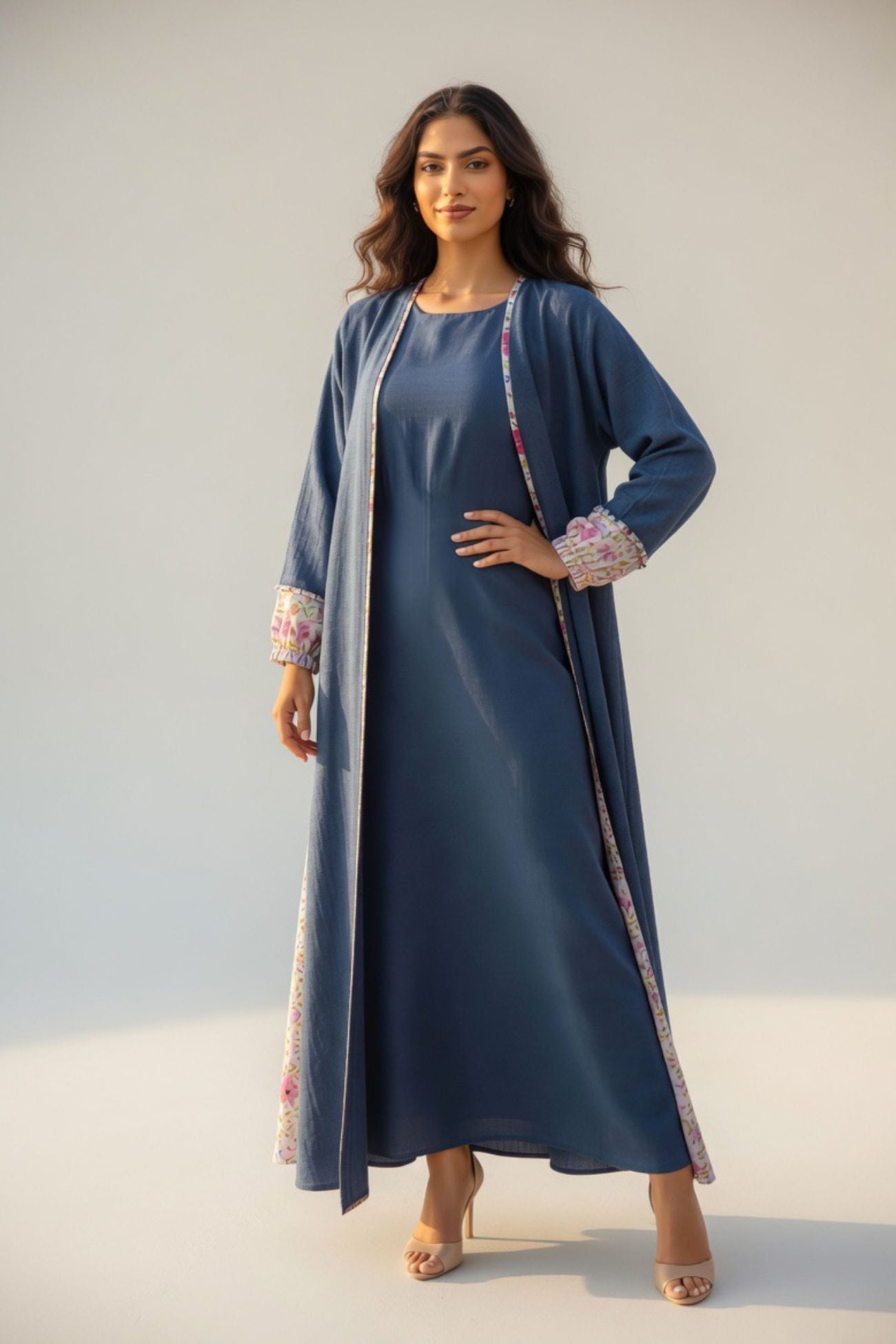 ABAYA BACK DESIGN FLOWERS