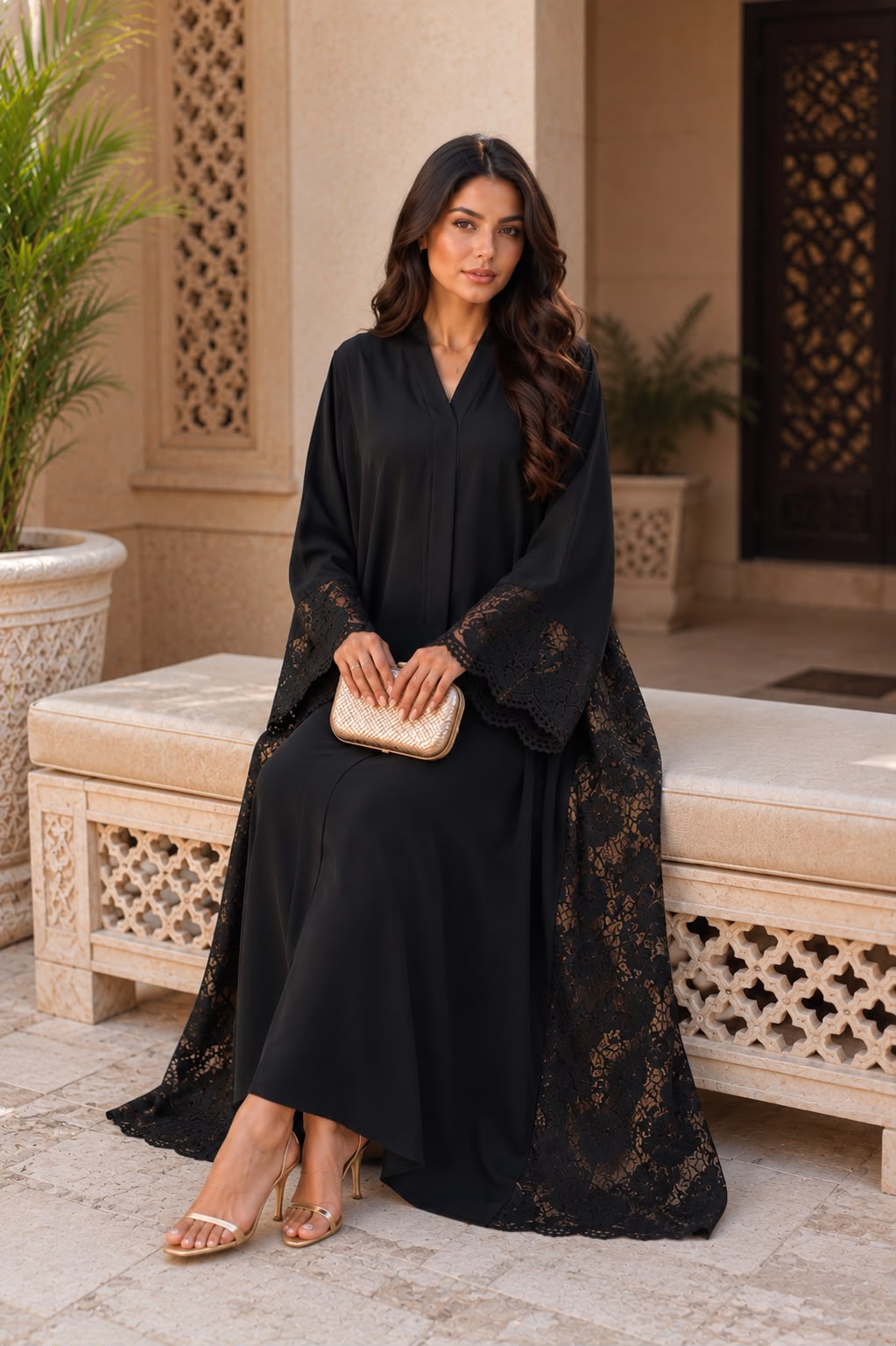 ABAYA CRISTAL LACE