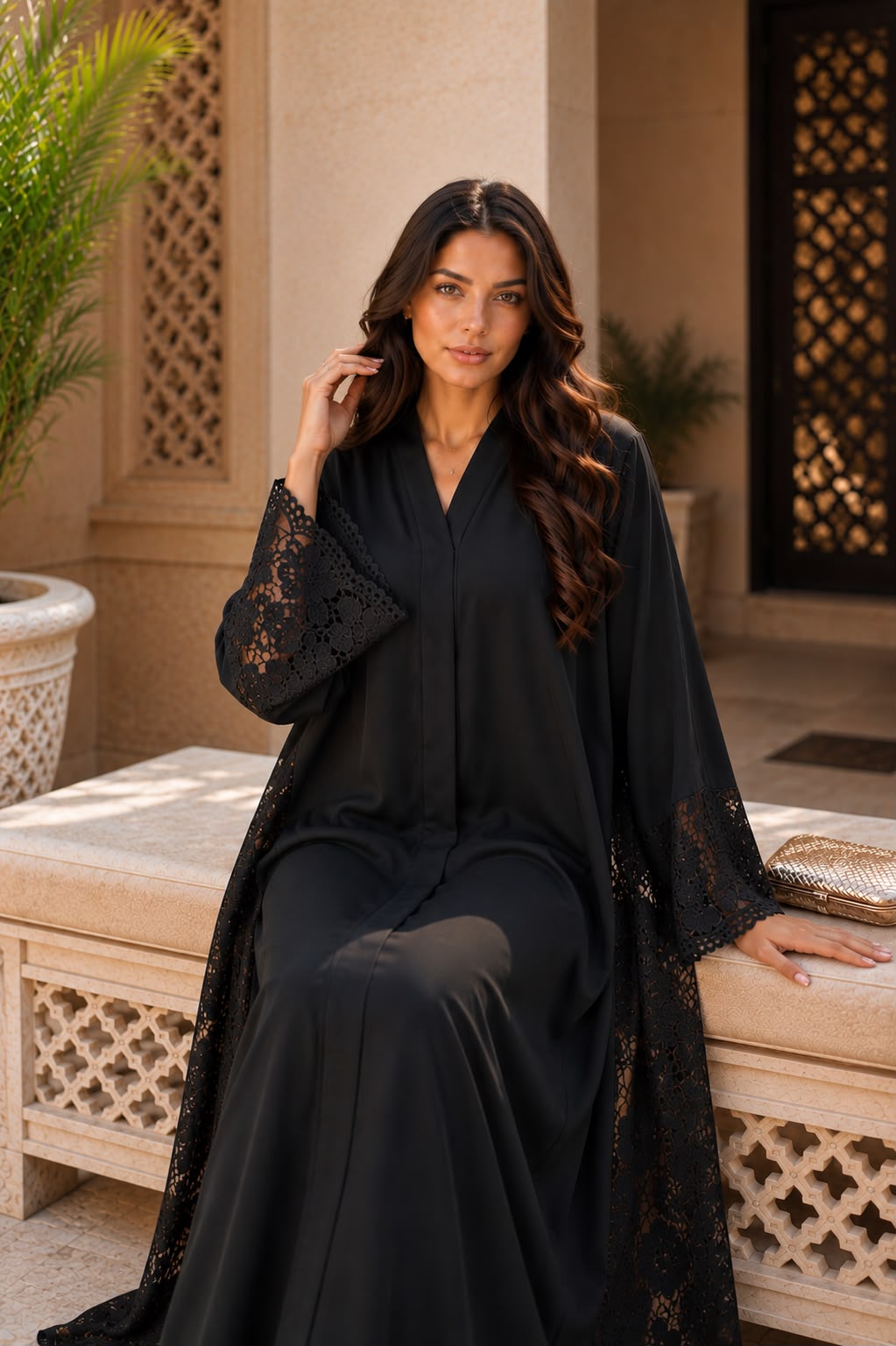 ABAYA CRISTAL LACE