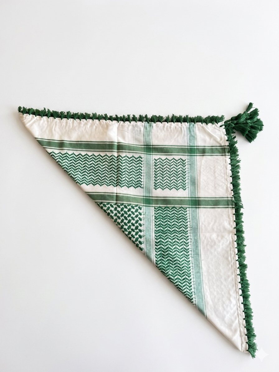Light Green & White Kufiya