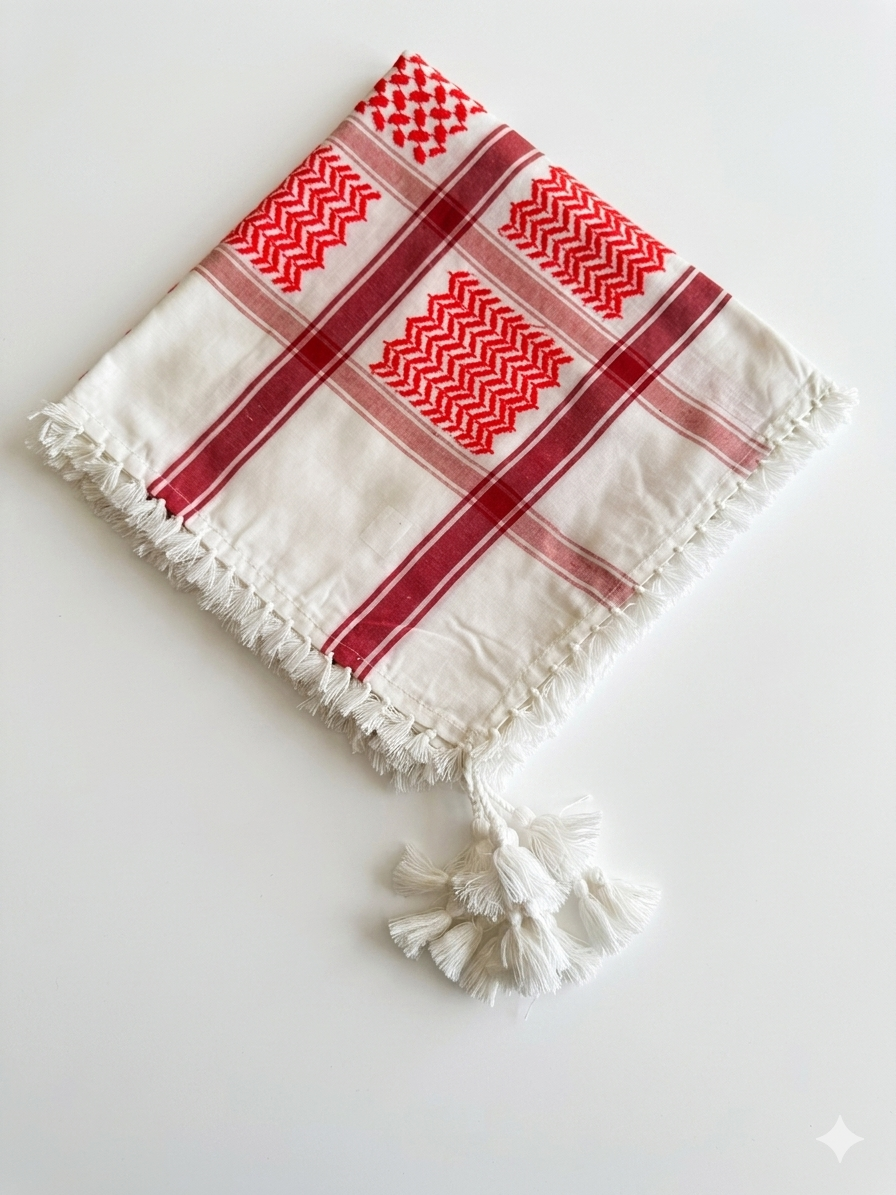Red & White Kufiya