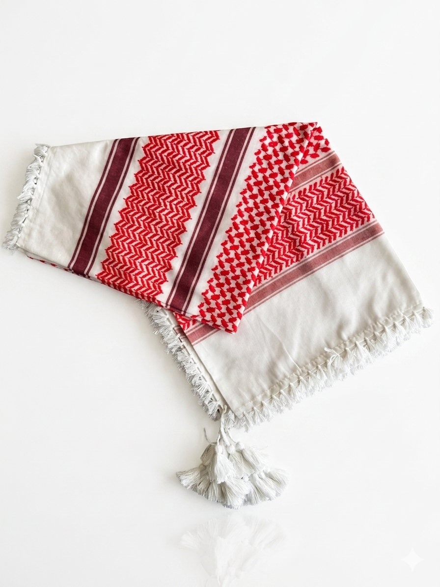 Red & White Kufiya