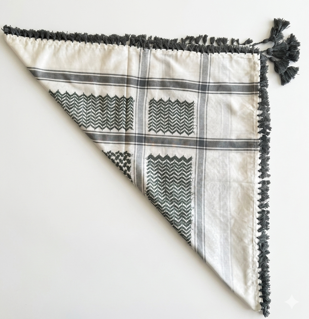 Grey & White Kufiya