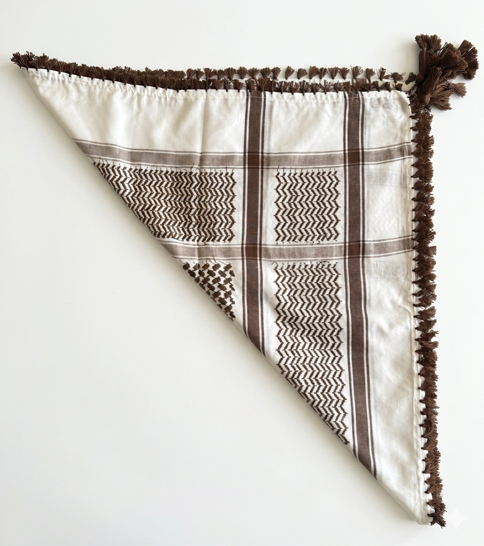 Brown & White Kufiya